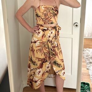 Need Supply Co Hawaiian Print Wrap Dress